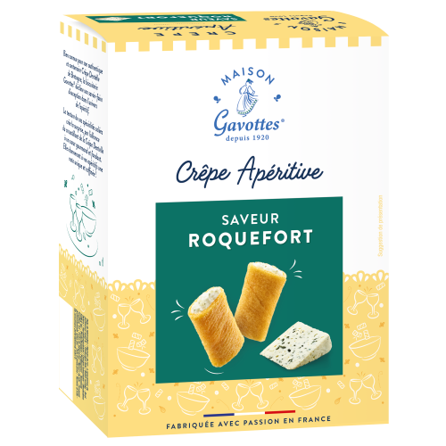 Crêpes Apéritives Saveur Roquefort 110gr Maison Gavottes