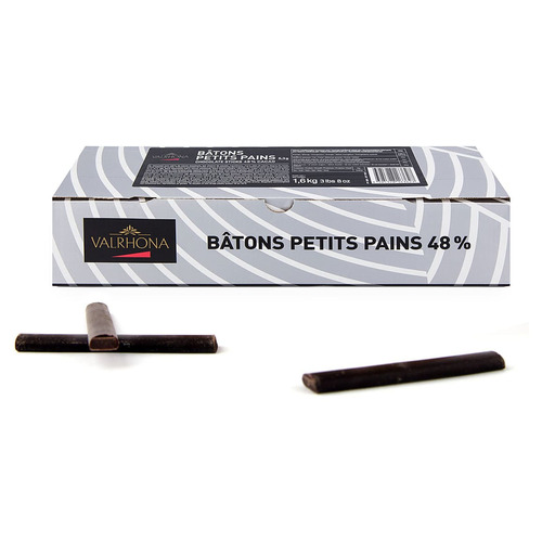 Bâton petit pain chocolat noir Valrhona 1,6 kg 48 %