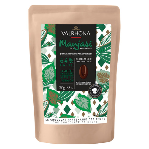 Chocolat noir pâtisserie Manjari 64% 250 g – Valrhona