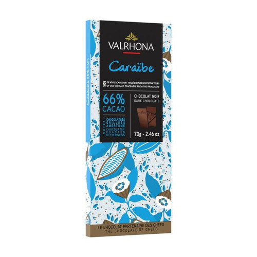 Tablette de chocolat Caraïbe 66% 70g Valrhona