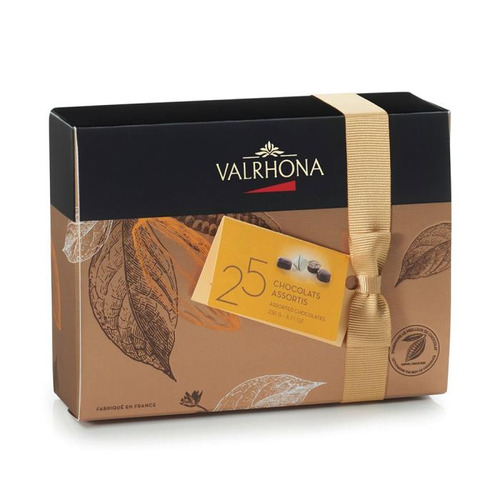 Ballotin 25 bonbons de chocolat assortis Valrhona 230g