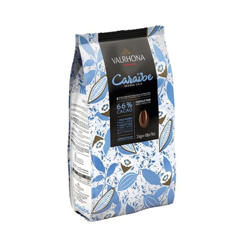 Sac de fèves Caraïbe 66% noir 3 kg Valrhona