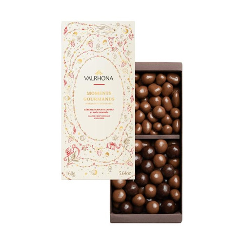 Coffret Moments gourmands noir et lait Noël 2026 - 160 g Valrhona
