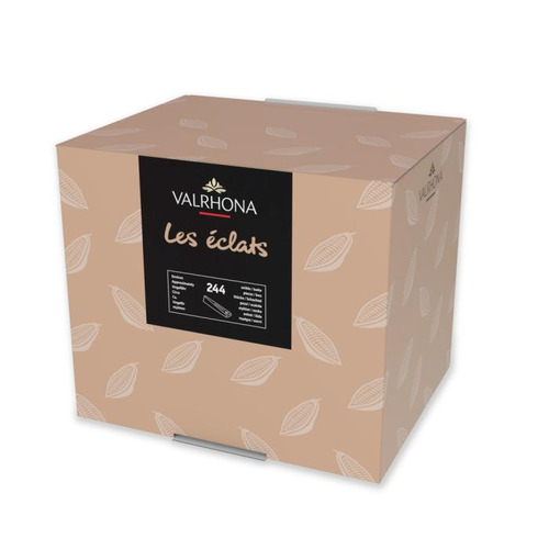 Boite Les Éclats chocolat noir Andoa Bio 70% 1kg Valrhona, 244 pièces env.
