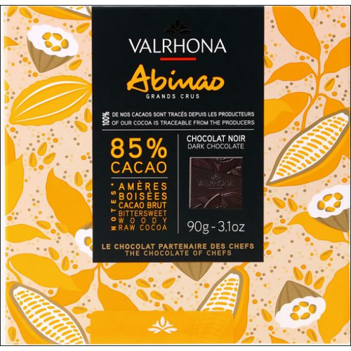 Coffret de 18 carrés Abinao 85% Grands crus 90gr Valrhona