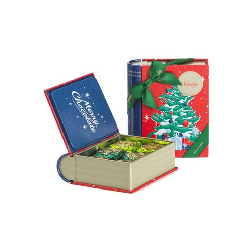 Mini livre en métal Venchi Chocoviar Pistache, Gianduia et chocolat 75 %