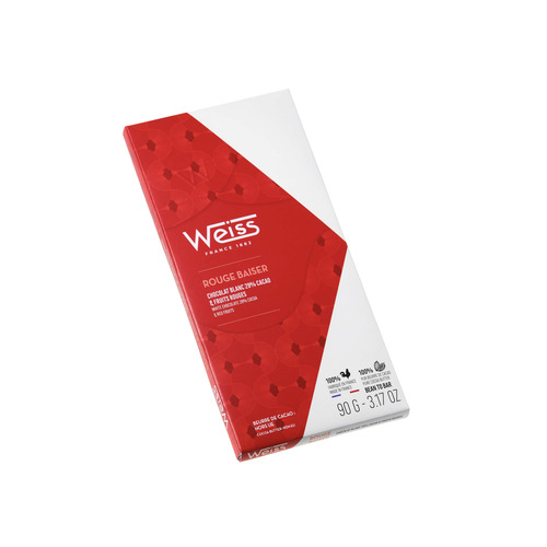 Tablette de chocolat Rouge Baiser 29% - 90g Weiss