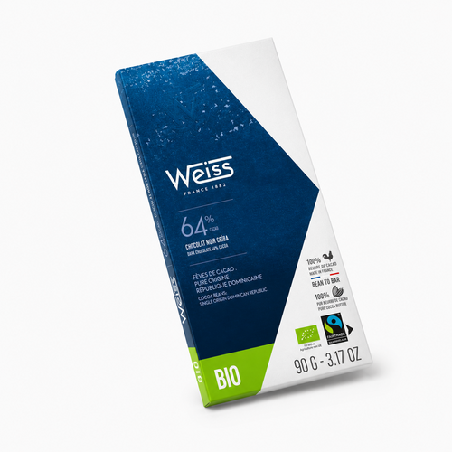 Tablette chocolat Ceïba Noir 64% Bio et Equitable - 90g Weiss