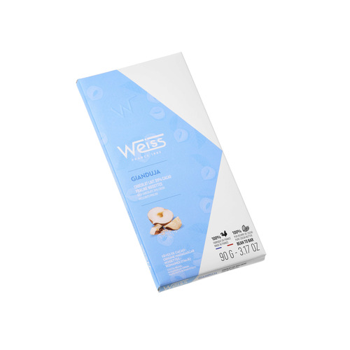 Tablette de chocolat au Lait Gianduja 35% - 90g Weiss