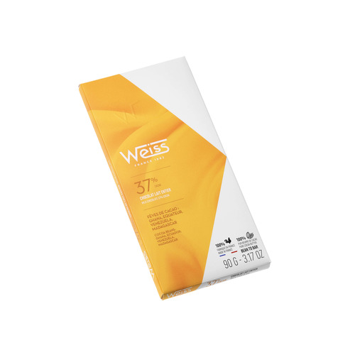 Tablette de chocolat au Lait Entier 37% - 90g Weiss