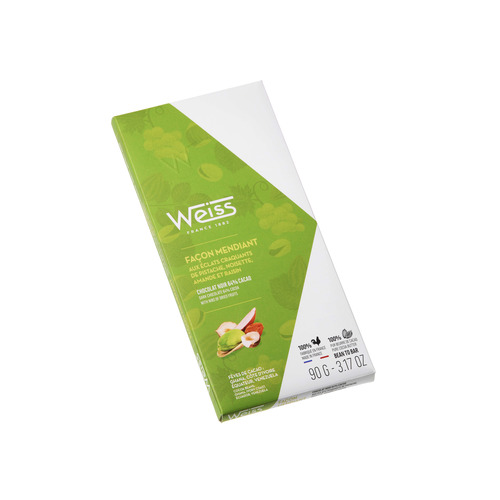 Tablette de chocolat Mendiant Noir 64% - 90g Weiss