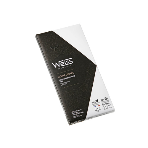 Tablette de chocolat Noir Fumé 65% - 90g Weiss