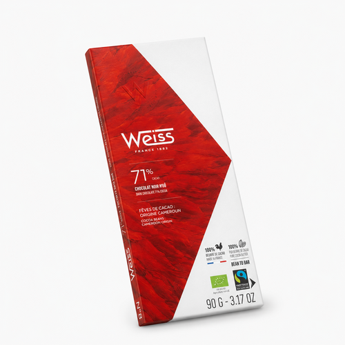 Tablette de chocolat noir Mbô 71% - 90gr Weiss