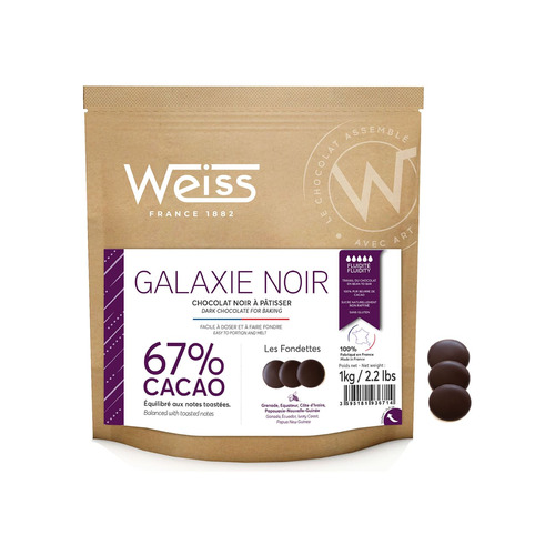 Sac de Fondettes Galaxie Noir 67% 1Kg Weiss pour pâtisserie professionnelle