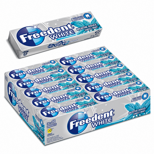 Boite de 30 paquets Freedent White Menthe Douce