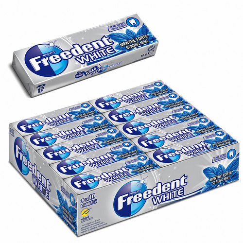 Boite de 30 paquets Freedent White Menthe Forte